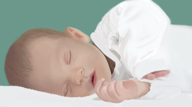 Zeichnung eines Babys als Erinnerung oder Gechenk