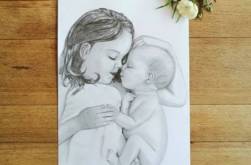 Portrait nach der Geburt mit Geschwistern